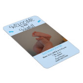 Magnet Flexible Baby Boy Birth Stats Photo Faire-part (Côté Droit)