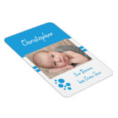 Magnet Flexible Baby Boy rêve devenir vrai photo bleu et blanc (Côté Droit)