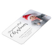 Magnet Flexible Baby First Christmas Photo Calligraphie Custom Mag (Côté Gauche)