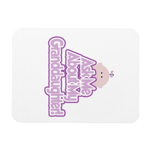 Magnet Flexible Baby Girl Posez une question sur mes cadeaux de pe (Horizontal)