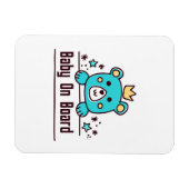 Magnet Flexible baby shower bébé à bord (Horizontal)