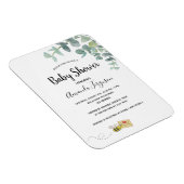 Magnet Flexible Baby shower eucalyptus verdure abeille mignonne (Côté Droit)
