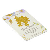 Magnet Flexible Baby shower Gold Bee Hive à l'aquarelle tendance e (Côté Droit)