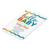 Magnet Flexible Baby shower Rainbow invitation invitation personna (Côté Gauche)