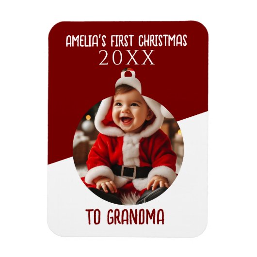 Magnet Flexible Baby's First Christmas Photo Ornament Keepsake (Vertical)