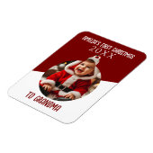 Magnet Flexible Baby's First Christmas Photo Ornament Keepsake (Côté Gauche)