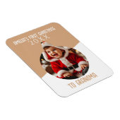 Magnet Flexible Baby's First Christmas Photo Ornament Keepsake (Côté Droit)