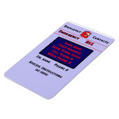 Magnet Flexible Babysitter/aidant professionnel Contacts d'urgence (Côté Gauche)