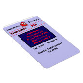 Magnet Flexible Babysitter/aidant professionnel Contacts d'urgence (Côté Droit)