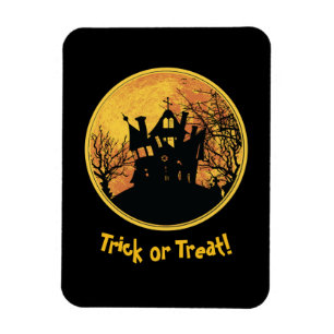 Magnet Flexible Bac de nuit d'Halloween ou maison de Pleine lune d