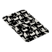 Magnet Flexible Bad Cats Knocking Stuff Over, White Cats on Black (Côté Droit)