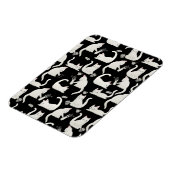 Magnet Flexible Bad Cats Knocking Stuff Over, White Cats on Black (Côté Gauche)
