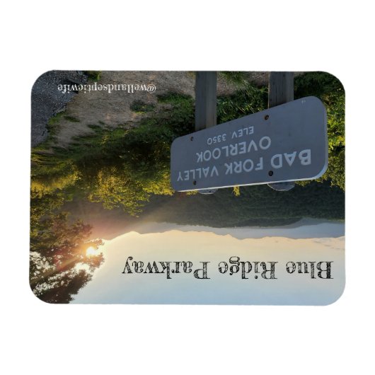 Magnet Flexible Bad Fork Valley Vue sur Sunset (Horizontal)