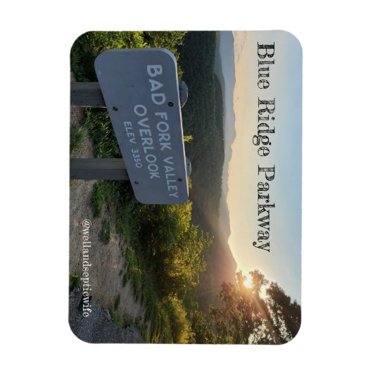 Magnet Flexible Bad Fork Valley Vue sur Sunset (Vertical)