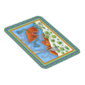 MAGNET FLEXIBLE BAD YAM YELLING AT PEAS, FUNNY THANKSGIVING MEAL (Côté Droit)