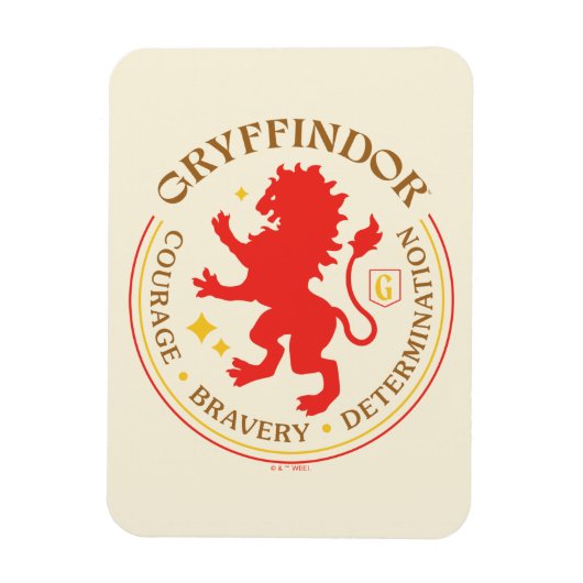 Magnet Flexible Badge de fierté de la maison GRYFFINDOR™ Lion Roug (Vertical)