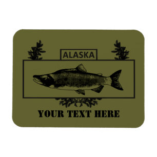 Magnet Flexible Badge de pêcheur de combat de l'Alaska