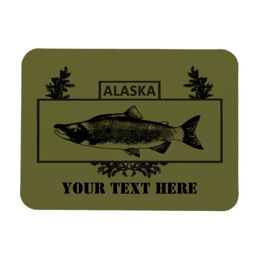 Magnet Flexible Badge de pêcheur de combat de l'Alaska (Horizontal)