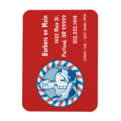 Magnet Flexible Badge Retro Barbershop personnalisable (Vertical)