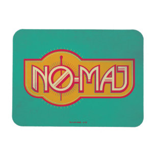 Magnet Flexible Badge rouge et jaune NO-MAJ™