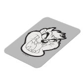 Magnet Flexible Badge TAZ™ Evil Grin (Côté Gauche)