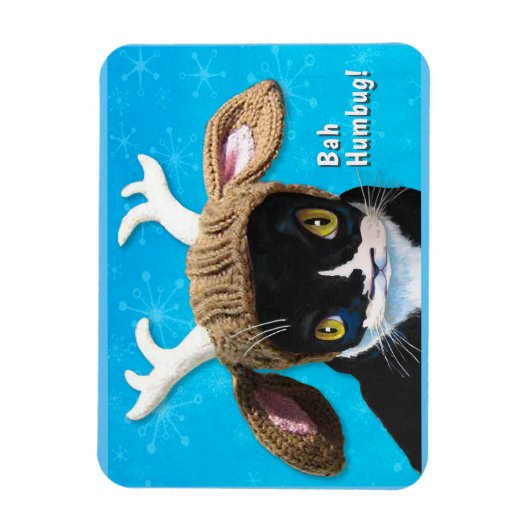 Magnet Flexible Bah Humbug Cat (Vertical)