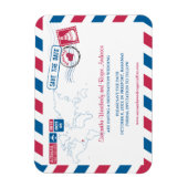 Magnet Flexible BAHAMAS Air Mail Wedding Enregistrer la date sz 3x (Vertical)