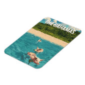 Magnet Flexible Bahamas Illustration Voyage Art Vintage (Côté Gauche)