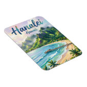 Magnet Flexible Baie d'Hanalei Hawaï (Côté Droit)