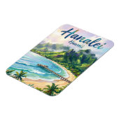 Magnet Flexible Baie d'Hanalei Hawaï (Côté Gauche)