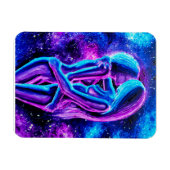 Magnet Flexible Baiser lesbien en bleu et violet (Horizontal)