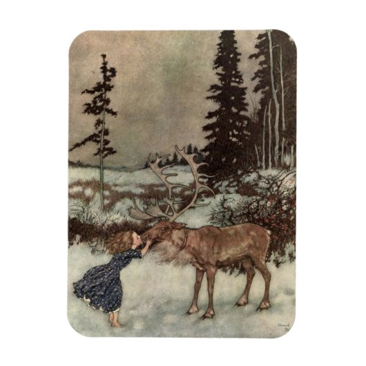 Magnet Flexible Baiser un nez de rennes (Vertical)