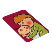 Magnet Flexible Baisers à lèvres rose grand-mère pour bébé (Côté Droit)