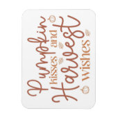 Magnet Flexible Baisers citrouilles et souhaits de récolte (Vertical)