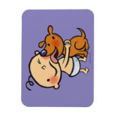 Magnet Flexible Baisers de chiots pour le bébé (Vertical)