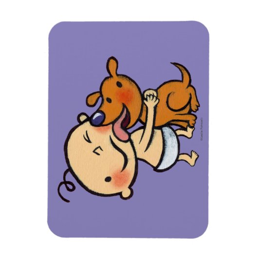Magnet Flexible Baisers de chiots pour le bébé (Vertical)