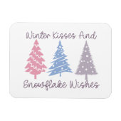 Magnet Flexible Baisers d'hiver et wis de flocon (Horizontal)