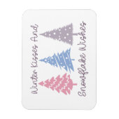 Magnet Flexible Baisers d'hiver et wis de flocon (Vertical)