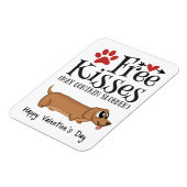 Magnet Flexible Baisers gratuits...et slobber Valentine du chien (Côté Gauche)