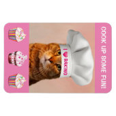 Magnet Flexible Baking de chat amusant (Horizontal)