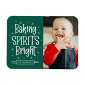 Magnet Flexible Baking Spirits Bright Photo de vacances vert (Horizontal)