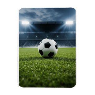 Magnet Flexible Bal de soccer sur terrain en herbe sous les lumièr