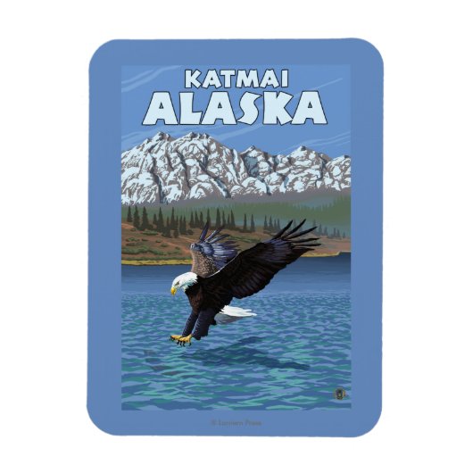 Magnet Flexible Bald Eagle Diving - Katmai, Alaska (Vertical)