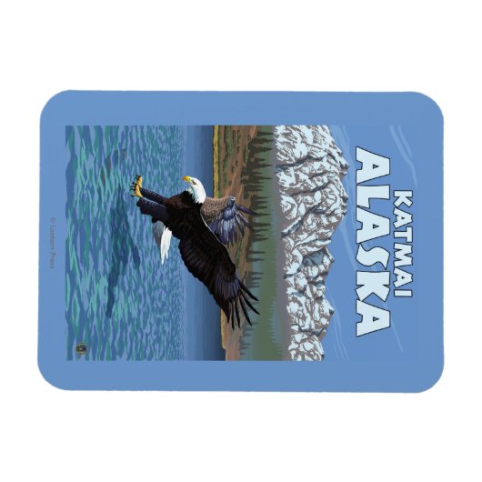 Magnet Flexible Bald Eagle Diving - Katmai, Alaska (Horizontal)