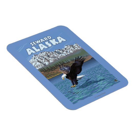Magnet Flexible Bald Eagle Diving - Seward, Alaska (Côté Droit)