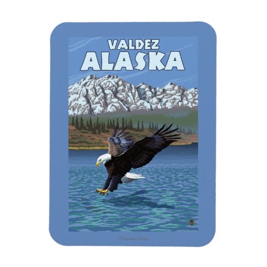 Magnet Flexible Bald Eagle Diving - Valdez, Alaska (Vertical)
