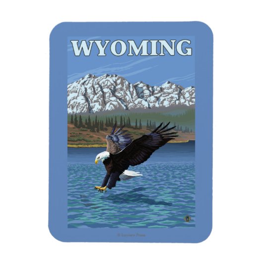 Magnet Flexible Bald Eagle Diving - Wyoming (Vertical)