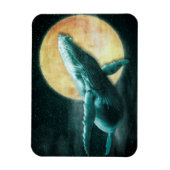 Magnet Flexible Baleine à bosse d'Imaginaire volant vers la lune - (Vertical)