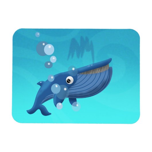 Magnet Flexible Baleine bleue (Horizontal)