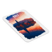 Magnet Flexible Bali Indonésie Ulun Danu Beratan Aquarelle (Côté Droit)